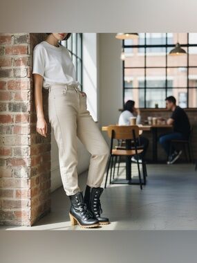 UGG “Fabrice” Lace Up Lug Boot with Embossed Logo